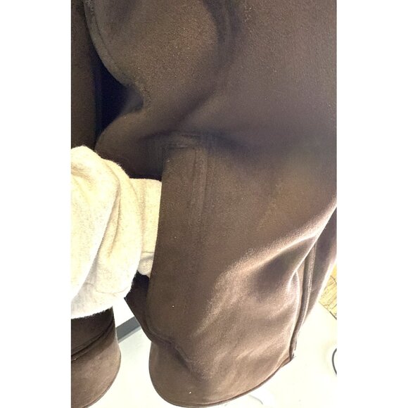 PERRY ELLIS Medium Portfolio Mens Brown Faux Suede Fur Lined Winter Jacket - Picture 4 of 14